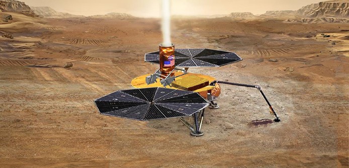 A rendering of the Mars Sample Return vehicle on Mars.